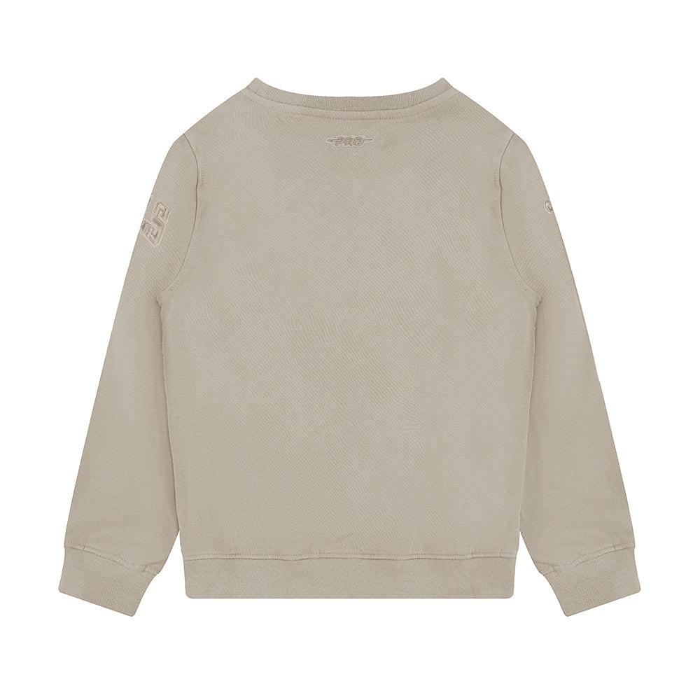 NBA CHICAGO BULLS NEUTRAL BIG BOYS FLEECE CREWNECK (TAUPE)