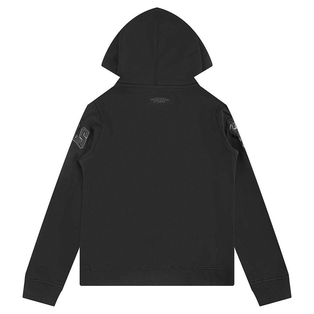 NBA CHICAGO BULLS TRIPLE BLACK BIG BOYS FLEECE PULLOVER HOODIE (BLACK)
