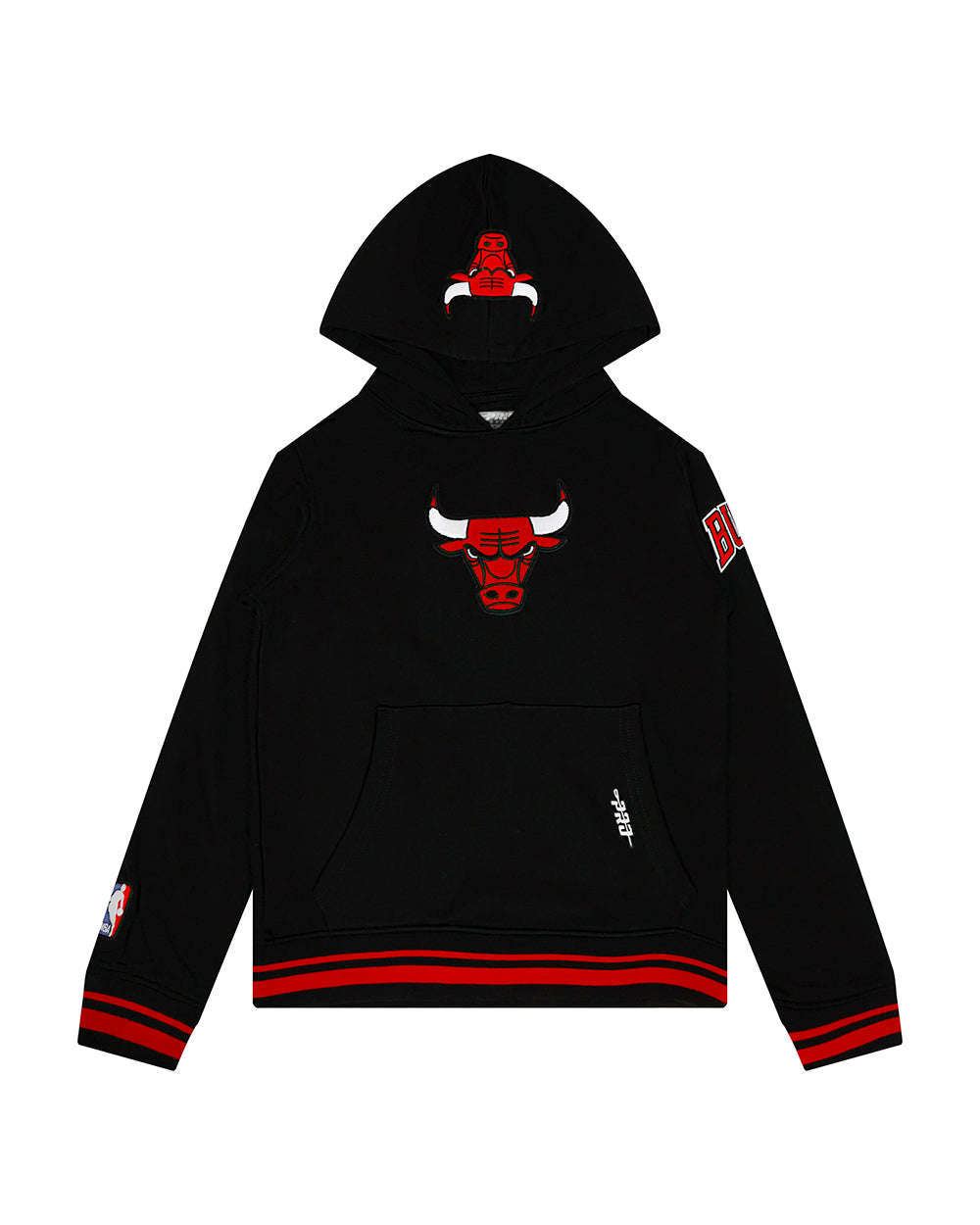 NBA CHICAGO BULLS RETRO CLASSIC CHANDAIL À CAPUCHON EN MOLLETON CÔTELÉ POUR GARÇON JUNIOR (NOIR/ROUGE/NOIR)