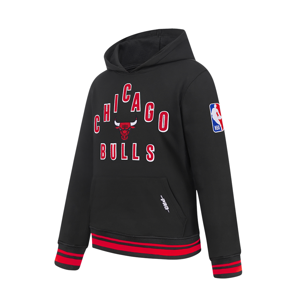 NBA CHICAGO BULLS ON TOP BIG BOY'S PULL OVER HOODIE (BLACK/RED/BLACK)