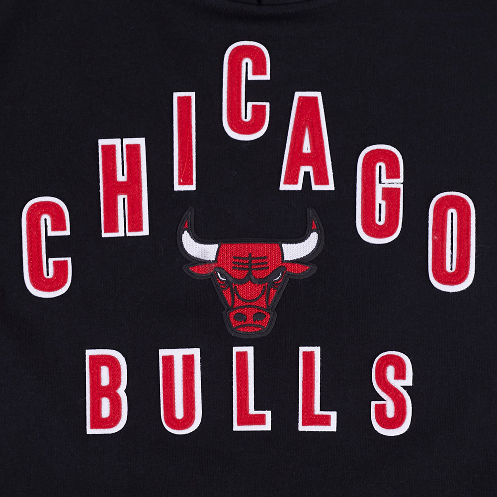 NBA CHICAGO BULLS ON TOP BIG BOY'S PULL OVER HOODIE (BLACK/RED/BLACK)