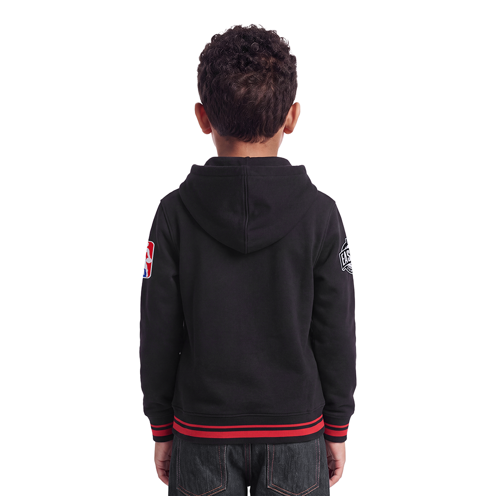 NBA CHICAGO BULLS ON TOP BIG BOY'S PULL OVER HOODIE (BLACK/RED/BLACK)