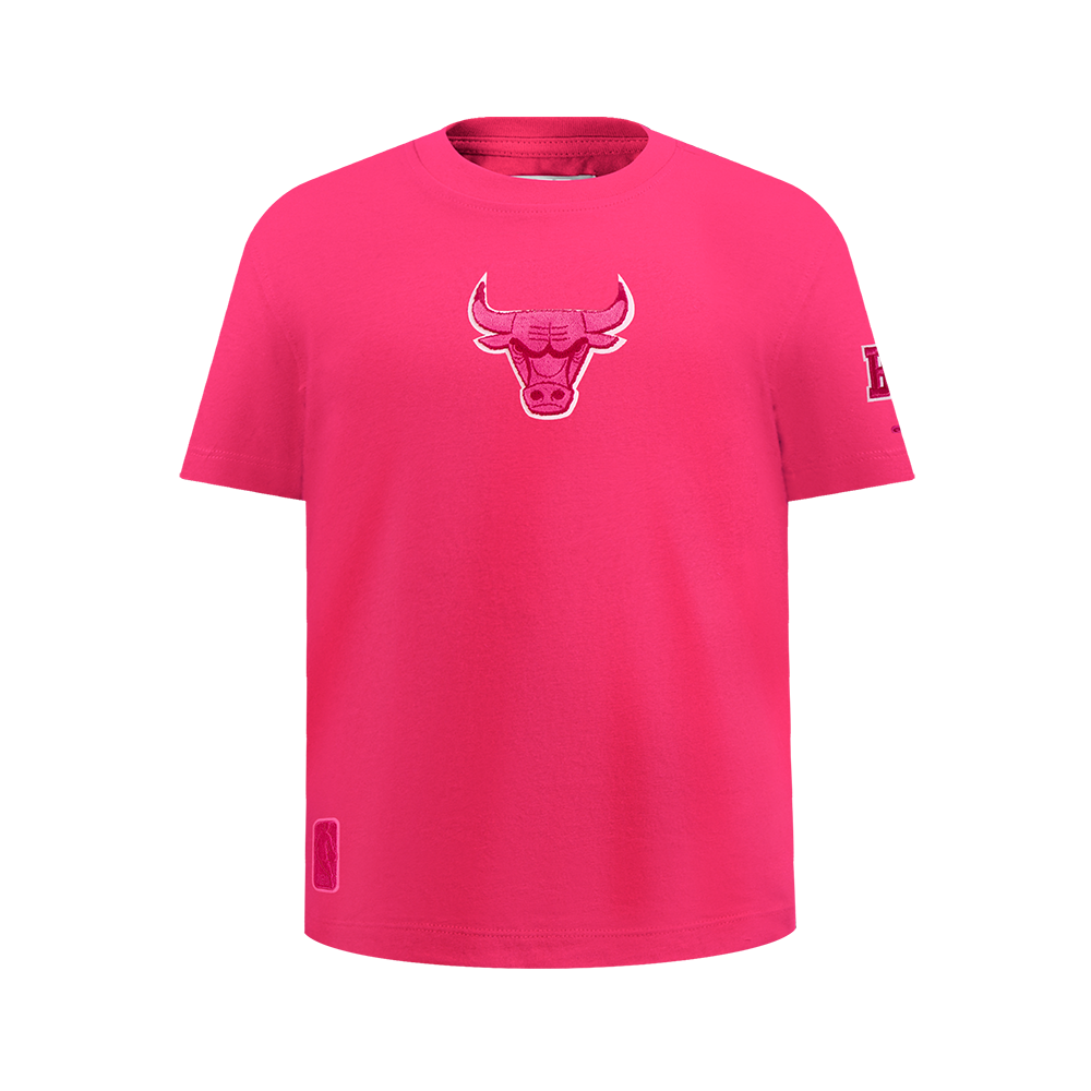NBA CHICAGO BULLS T-SHIRT TRIPLE ROSE À MANCHES COURTES ET À COUPE AJUSTÉE POUR FILLE JUNIOR (VIOLET BETTERAVE)