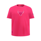 NBA CHICAGO BULLS T-SHIRT TRIPLE ROSE À MANCHES COURTES ET À COUPE AJUSTÉE POUR FILLE JUNIOR (VIOLET BETTERAVE)