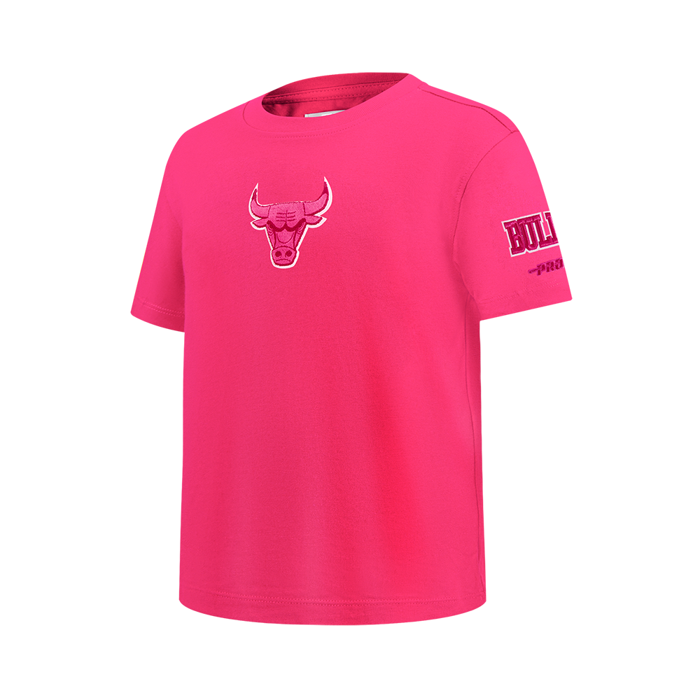 NBA CHICAGO BULLS T-SHIRT TRIPLE ROSE À MANCHES COURTES ET À COUPE AJUSTÉE POUR FILLE JUNIOR (VIOLET BETTERAVE)