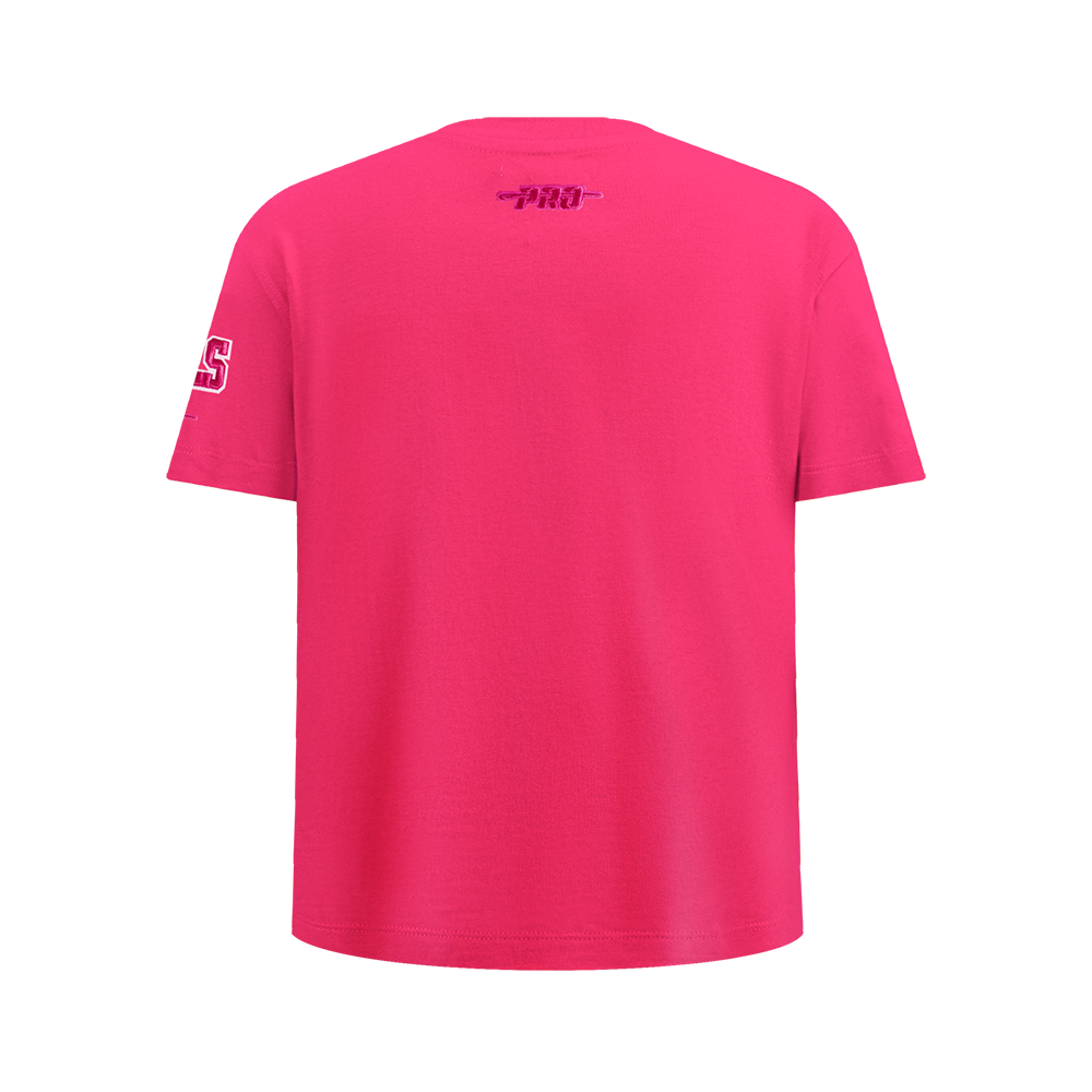 NBA CHICAGO BULLS T-SHIRT TRIPLE ROSE À MANCHES COURTES ET À COUPE AJUSTÉE POUR FILLE JUNIOR (VIOLET BETTERAVE)