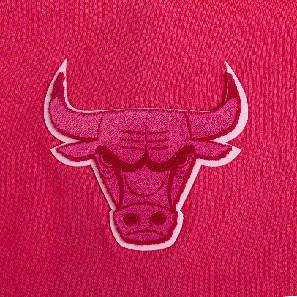 NBA CHICAGO BULLS T-SHIRT TRIPLE ROSE À MANCHES COURTES ET À COUPE AJUSTÉE POUR FILLE JUNIOR (VIOLET BETTERAVE)