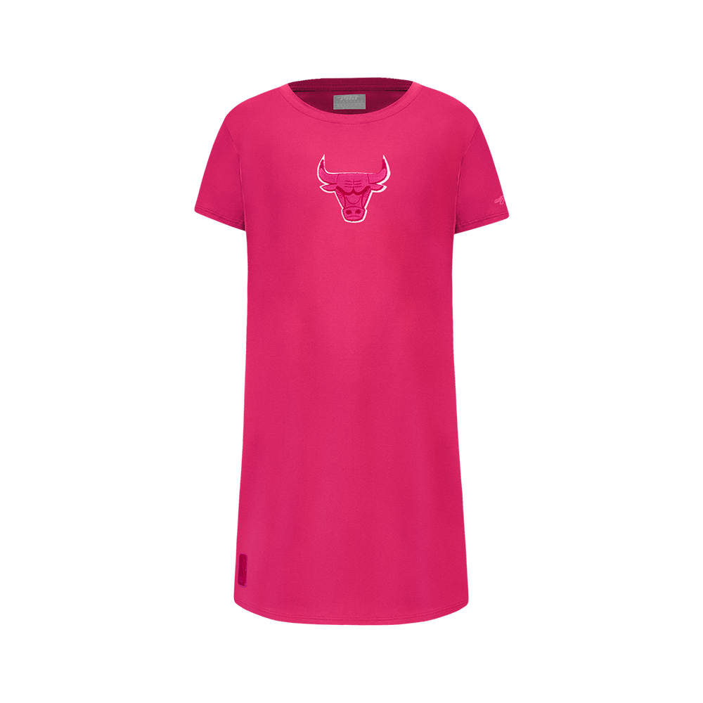 NBA CHICAGO BULLS TRIPLE PINK BIG GIRL'S TEE DRESS (BEETROOT PURPLE)