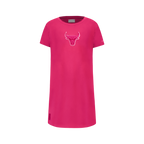 NBA CHICAGO BULLS TRIPLE PINK BIG GIRL'S TEE DRESS (BEETROOT PURPLE)
