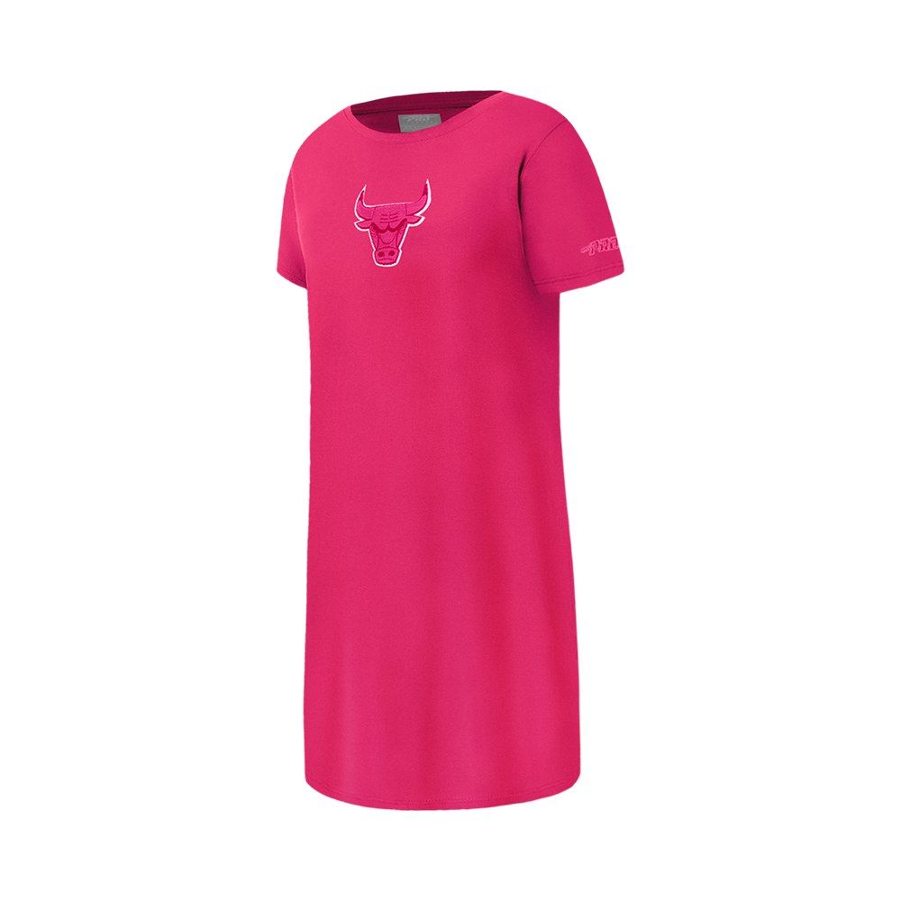 NBA CHICAGO BULLS TRIPLE PINK BIG GIRL'S TEE DRESS (BEETROOT PURPLE)