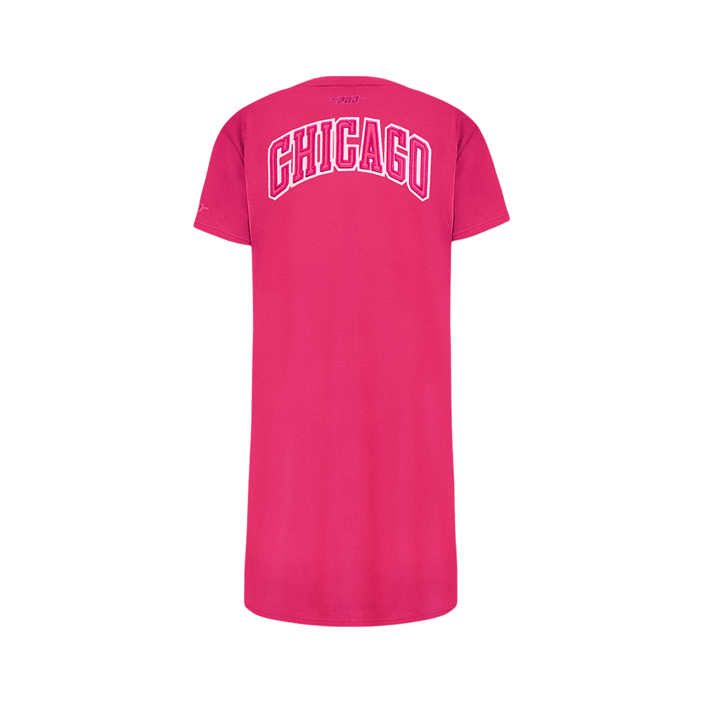 NBA CHICAGO BULLS TRIPLE PINK BIG GIRL'S TEE DRESS (BEETROOT PURPLE)