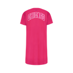 NBA CHICAGO BULLS TRIPLE PINK BIG GIRL'S TEE DRESS (BEETROOT PURPLE)