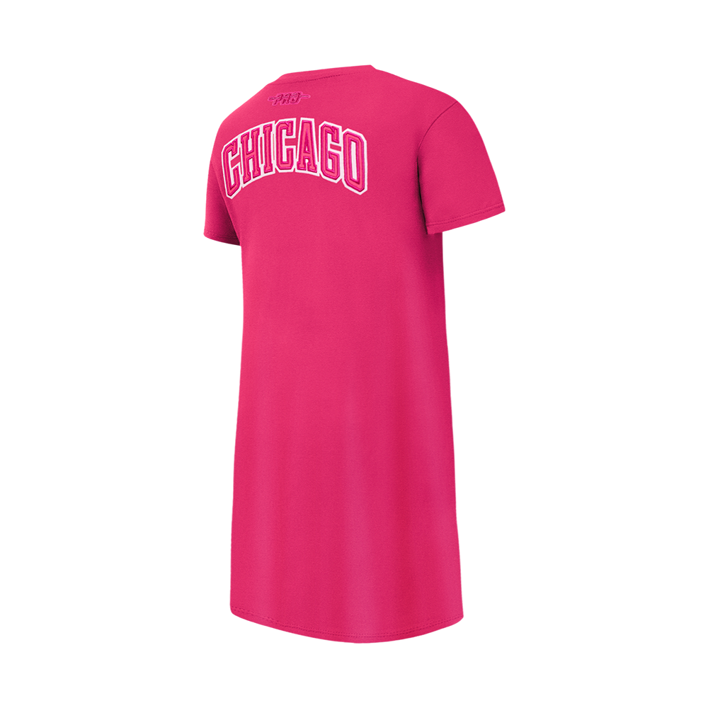NBA CHICAGO BULLS TRIPLE PINK BIG GIRL'S TEE DRESS (BEETROOT PURPLE)