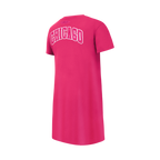 NBA CHICAGO BULLS TRIPLE PINK BIG GIRL'S TEE DRESS (BEETROOT PURPLE)