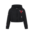NBA CHICAGO BULLS CLASSIC BIG GIRL'S FLC FZ HOODIE (BLACK)