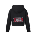 NBA CHICAGO BULLS CLASSIC BIG GIRL'S FLC FZ HOODIE (BLACK)