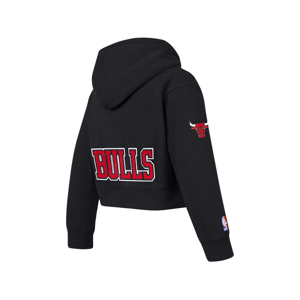 NBA CHICAGO BULLS CLASSIC BIG GIRL'S FLC FZ HOODIE (BLACK)