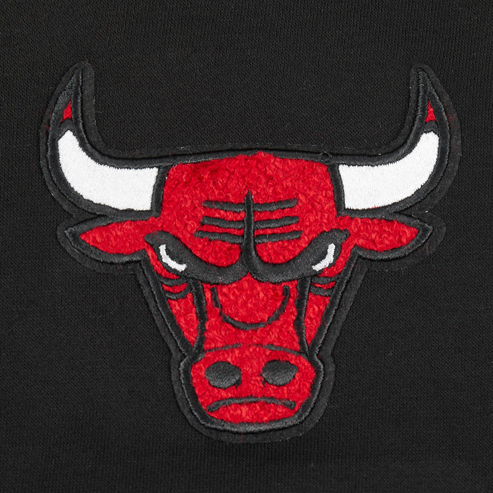 NBA CHICAGO BULLS CLASSIC BIG GIRL'S FLC FZ HOODIE (BLACK)