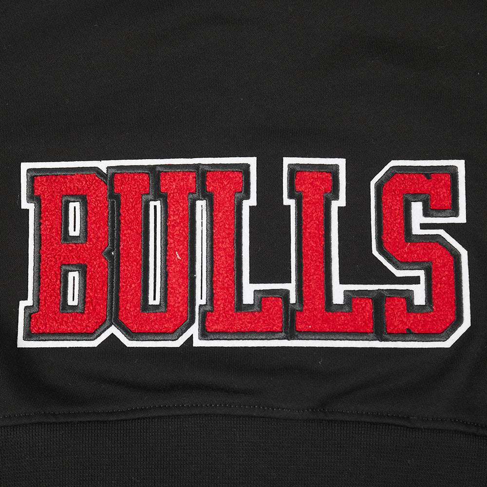 NBA CHICAGO BULLS CLASSIC BIG GIRL'S FLC FZ HOODIE (BLACK)