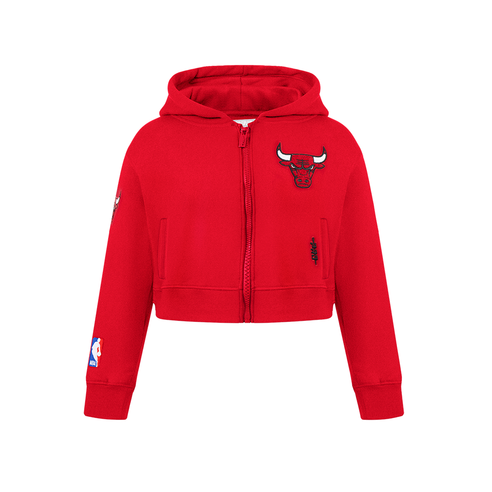 NBA CHICAGO BULLS CLASSIC BIG GIRL'S FLC FZ HOODIE (RED)