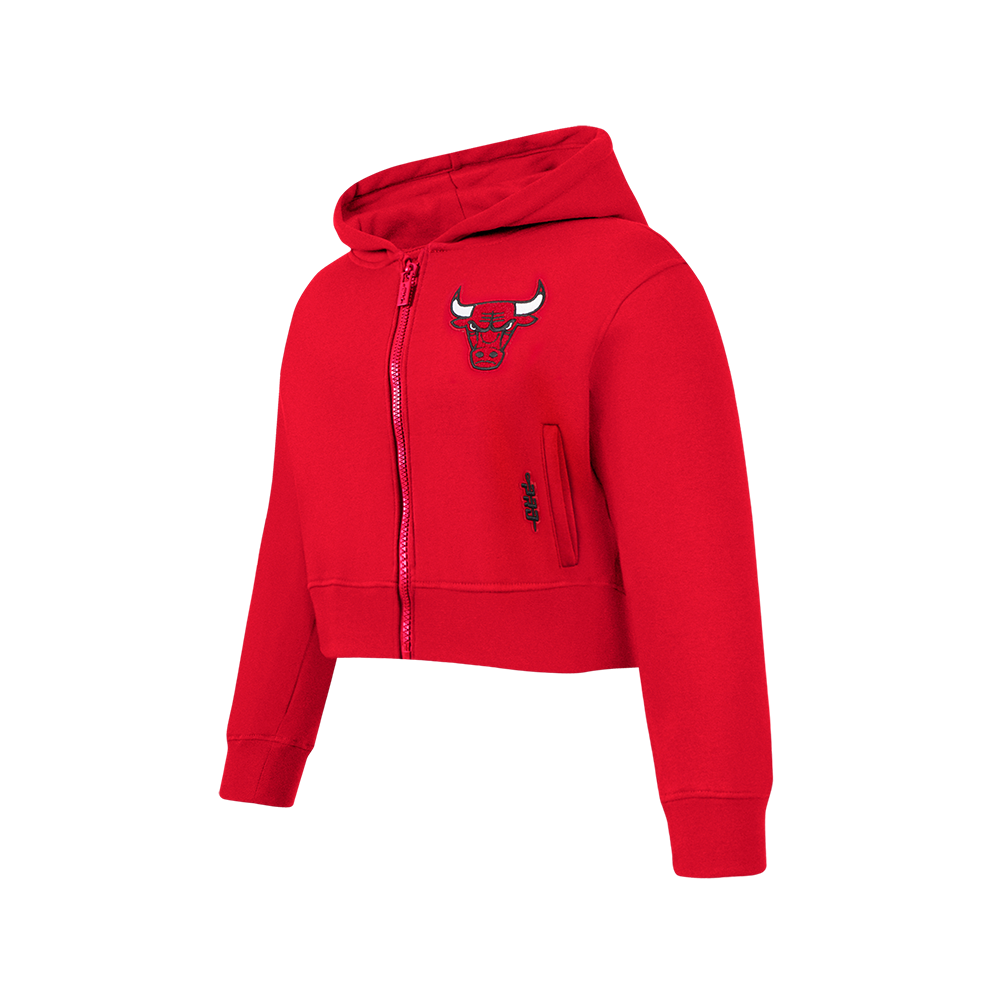 NBA CHICAGO BULLS CLASSIC BIG GIRL'S FLC FZ HOODIE (RED)