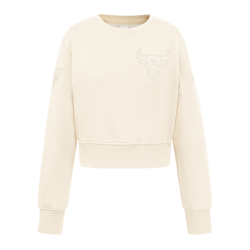 NBA CHICAGO BULLS NEUTRAL CHANDAIL À COL ROND EN MOLLETON POUR FILLE JUNIOR (COQUILLE D'ŒUF)
