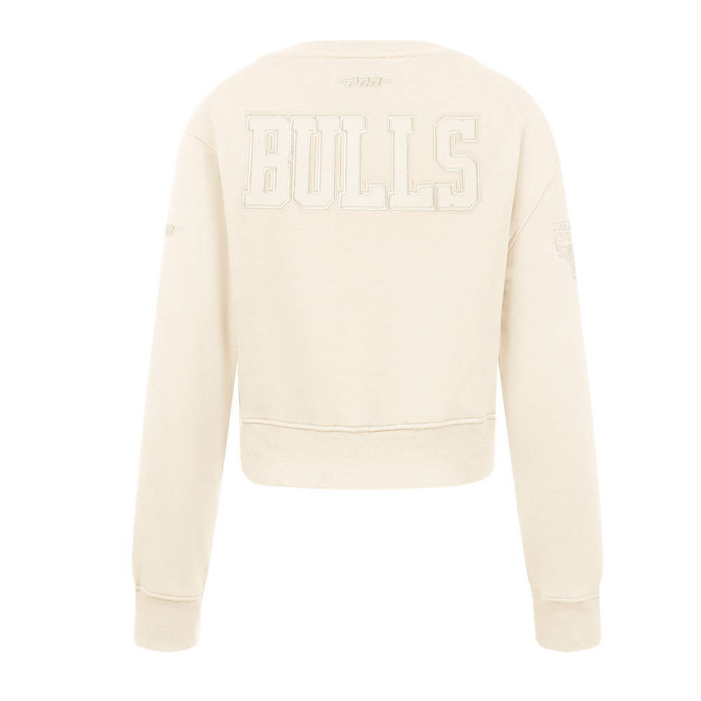 NBA CHICAGO BULLS NEUTRAL CHANDAIL À COL ROND EN MOLLETON POUR FILLE JUNIOR (COQUILLE D'ŒUF)