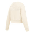 NBA CHICAGO BULLS NEUTRAL CHANDAIL À COL ROND EN MOLLETON POUR FILLE JUNIOR (COQUILLE D'ŒUF)