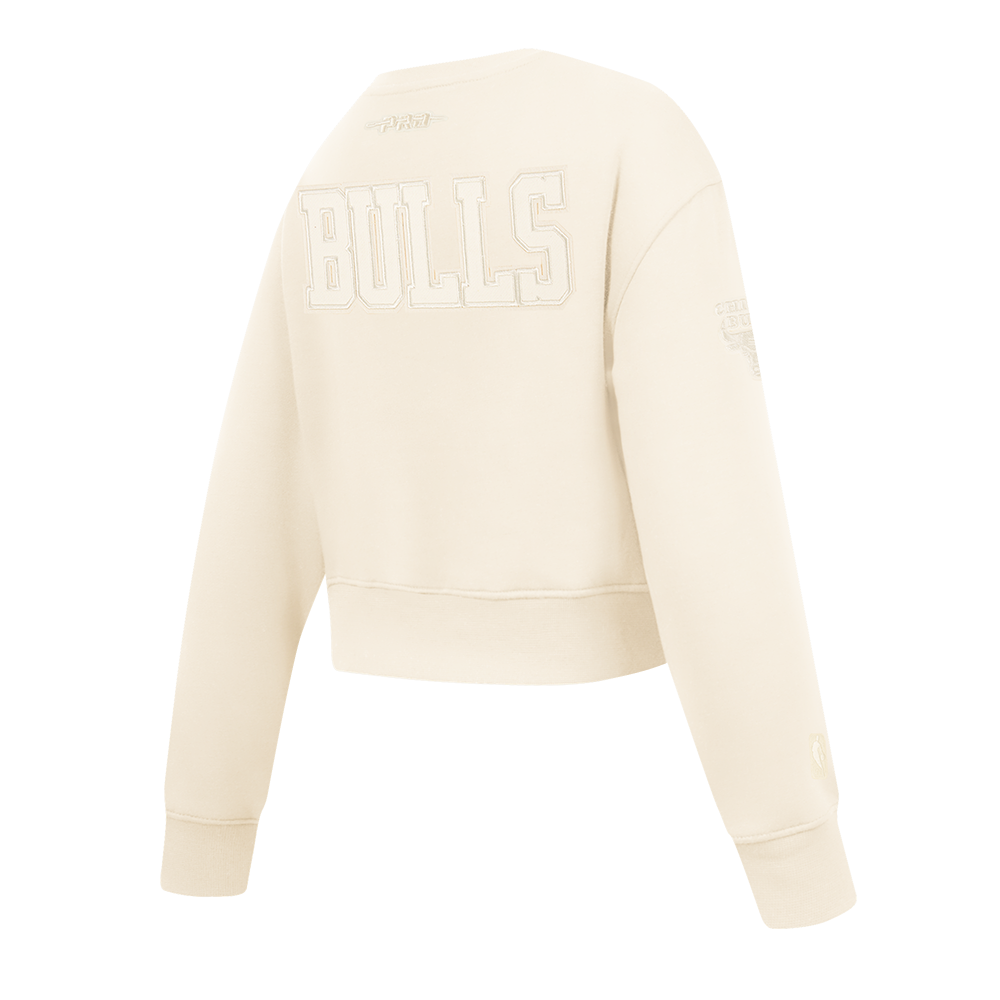 NBA CHICAGO BULLS NEUTRAL CHANDAIL À COL ROND EN MOLLETON POUR FILLE JUNIOR (COQUILLE D'ŒUF)