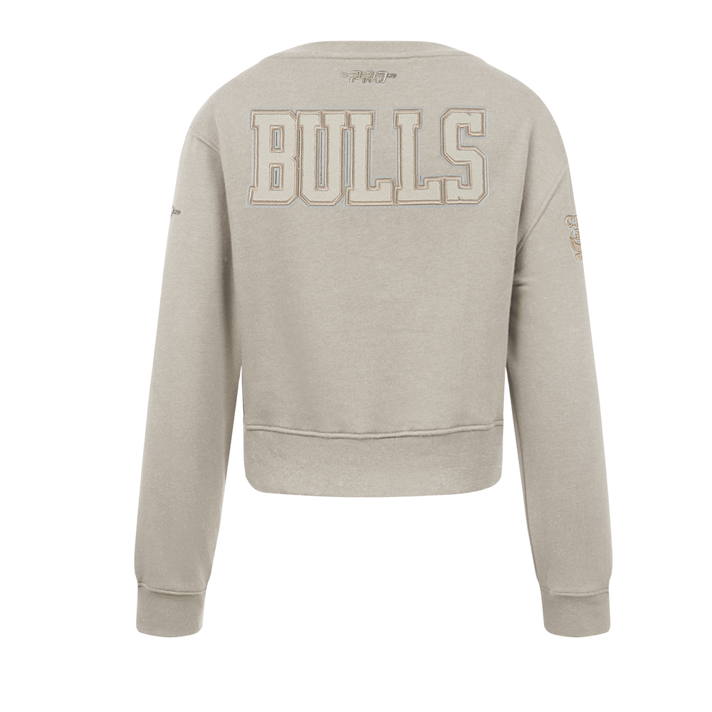 NBA CHICAGO BULLS NEUTRAL CHANDAIL À COL ROND EN MOLLETON POUR FILLE JUNIOR (TAUPE)