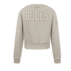 NBA CHICAGO BULLS NEUTRAL CHANDAIL À COL ROND EN MOLLETON POUR FILLE JUNIOR (TAUPE)