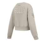 NBA CHICAGO BULLS NEUTRAL CHANDAIL À COL ROND EN MOLLETON POUR FILLE JUNIOR (TAUPE)
