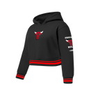 NBA CHICAGO BULLS RETRO CLASSIC CHANDAIL À CAPUCHON EN MOLLETON CÔTELÉ POUR FILLE JUNIOR (NOIR/ROUGE/NOIR)
