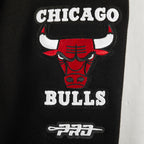 NBA CHICAGO BULLS RETRO CLASSIC CHANDAIL À CAPUCHON EN MOLLETON CÔTELÉ POUR FILLE JUNIOR (NOIR/ROUGE/NOIR)