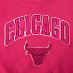NBA CHICAGO BULLS TRIPLE PINK BIG GIRL'S FLC CREWNECK (BEETROOT PURPLE)