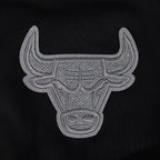 NBA CHICAGO BULLS REVERSE FRENCH TERRY WOMEN'S COLOR BLOCK FLEECE FULL ZIP HOODIE (BLACK/GRAY/EGGSHELL)