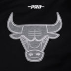 NBA CHICAGO BULLS REVERSE FRENCH TERRY WOMEN'S COLOR BLOCK FLEECE FULL ZIP HOODIE (BLACK/GRAY/EGGSHELL)