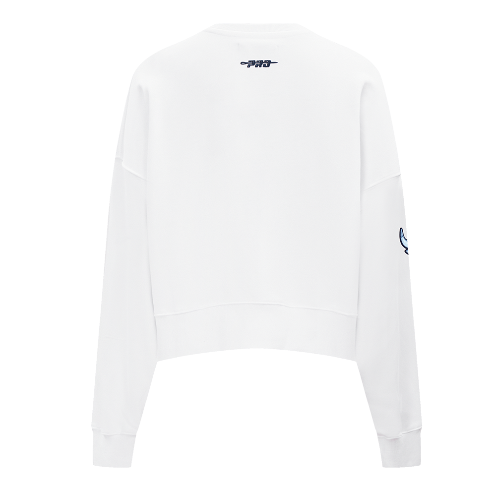 NBA CHICAGO BULLS COUNTRY CLUB WOMEN'S DOUBLE KNIT CREWNECK (WHITE)