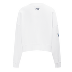 NBA CHICAGO BULLS COUNTRY CLUB WOMEN'S DOUBLE KNIT CREWNECK (WHITE)
