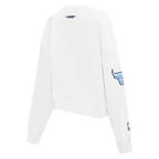 NBA CHICAGO BULLS COUNTRY CLUB WOMEN'S DOUBLE KNIT CREWNECK (WHITE)