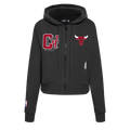 NBA CHICAGO BULLS BEST OF WOMEN'S FLC FZ HOODIE (BLACK)