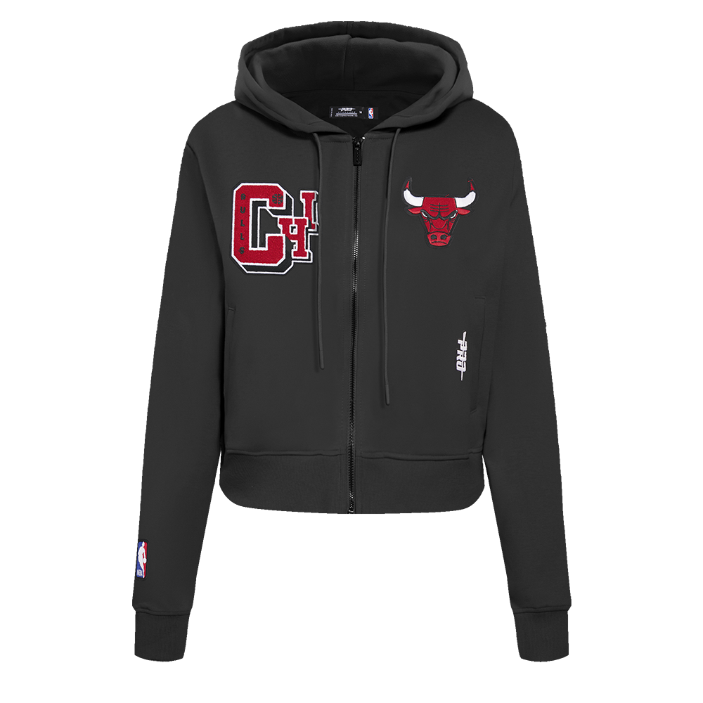 NBA CHICAGO BULLS BEST OF WOMEN'S FLC FZ HOODIE (BLACK)