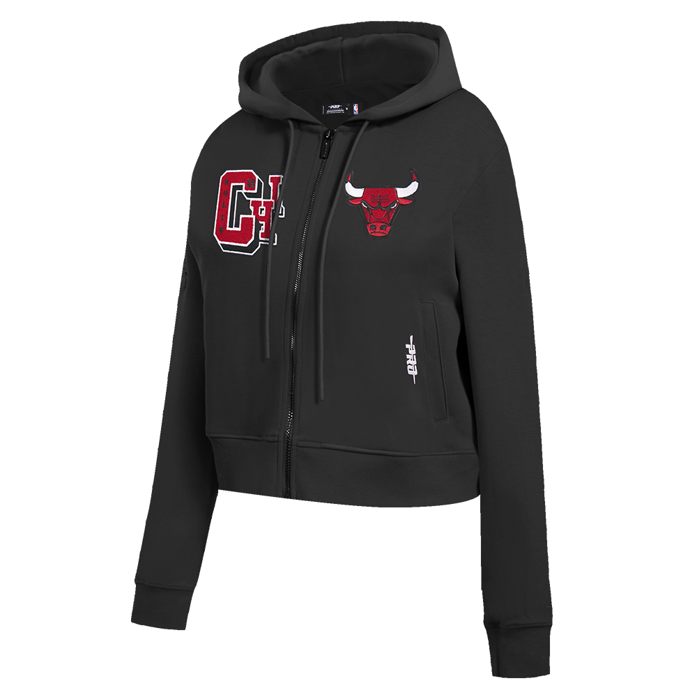 NBA CHICAGO BULLS BEST OF WOMEN'S FLC FZ HOODIE (BLACK)