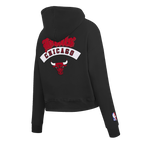NBA CHICAGO BULLS BEST OF WOMEN'S FLC FZ HOODIE (BLACK)