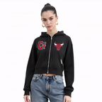 NBA CHICAGO BULLS BEST OF WOMEN'S FLC FZ HOODIE (BLACK)
