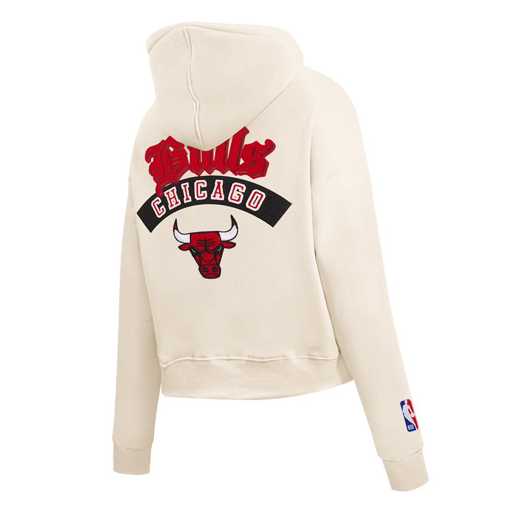 NBA CHICAGO BULLS BEST OF CHANDAIL À CAPUCHON EN MOLLETON À GLISSIÈRE POUR FEMME (COQUILLE D'ŒUF)