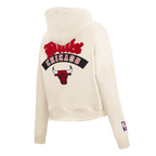 NBA CHICAGO BULLS BEST OF CHANDAIL À CAPUCHON EN MOLLETON À GLISSIÈRE POUR FEMME (COQUILLE D'ŒUF)