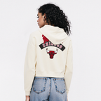 NBA CHICAGO BULLS BEST OF CHANDAIL À CAPUCHON EN MOLLETON À GLISSIÈRE POUR FEMME (COQUILLE D'ŒUF)