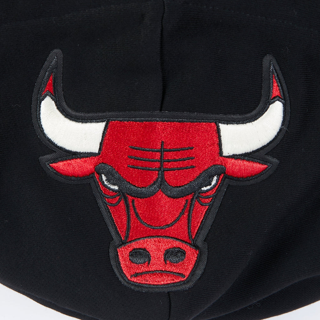 NBA CHICAGO BULLS MODERN ORIGINALS WOMEN'S FLC CROPPED PO HOODIE (BLACK)
