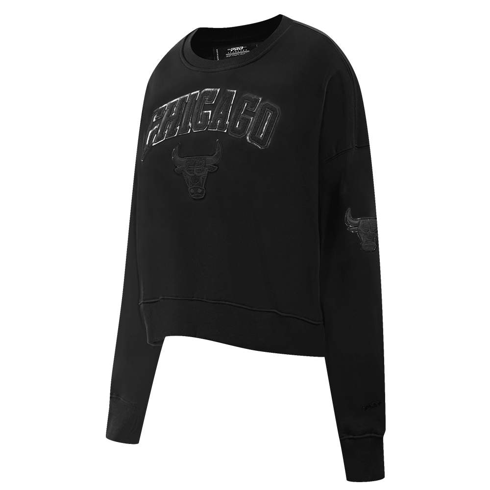 NBA CHICAGO BULLS TRIPLE BLACK WOMEN'S CREWNECK (TRIPLE BLACK)